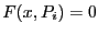 $F(x,P_i)=0$
